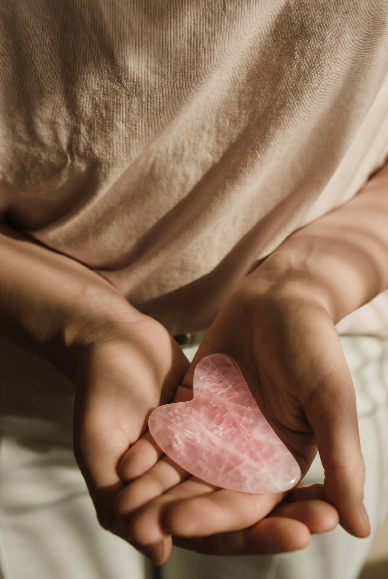 Rose Quartz Gua Sha – Anti-Cellulite Facial Massager